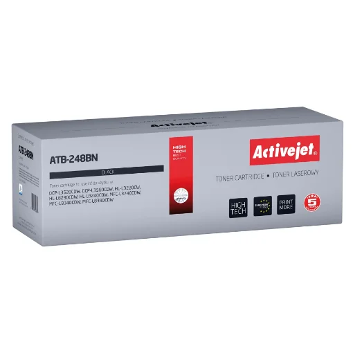 Picture of Activejet ATB-248BN Toner for Brother Printers (Replacement Brother TN248BK; Supreme; 1000 Pages; Black) - ATB-248BN