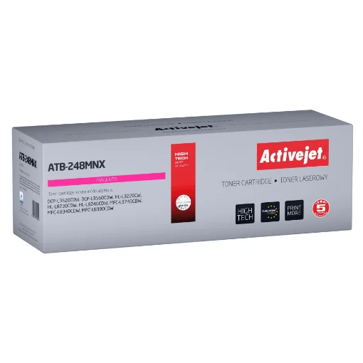 Picture of Activejet ATB-248MNX Toner for Brother Printers; Replacement Brother TN248XLM; Supreme; 2,300 Pages; Purple) - ATB-248MNX