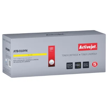 Picture of Activejet Toner ATB-910YN (Replacement Brother TN-910Y; Supreme; 9000 Pages; Yellow) - ATB-910YN