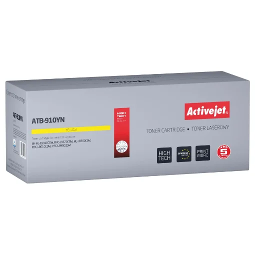 Picture of Activejet Toner ATB-910YN (Replacement Brother TN-910Y; Supreme; 9000 Pages; Yellow) - ATB-910YN