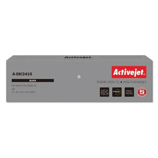 Picture of Activejet A-OKI3410 Ink Ribbon (Replacement for Oki 9002308; Supreme; 10.000.000 Characters Black) - A-OKI3410