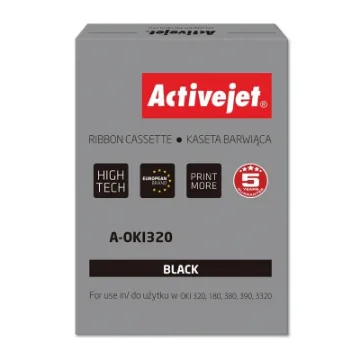 Picture of Activejet Ribbon A-OKI320 (Replacement Oki 9002303; 3000000 Characters; Supreme; Black) 100 Pieces - A-OKI320