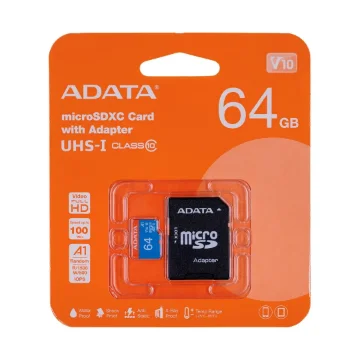 Picture of Adata 64GB, Microsdhc, Class 10 Uhs-I - AUSDX64GUICL10A1-RA1