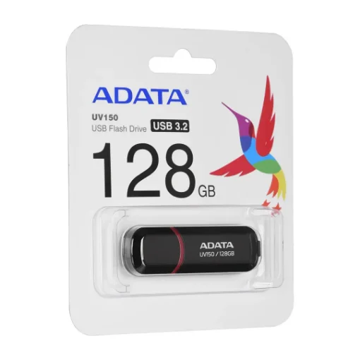 Picture of Adata AUV150-128G-RBK Usb Flash Drive 128 Gb Usb Type-A 3.2 Gen 1 (3.1 Gen 1) Black - AUV150-128G-RBK