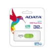 Picture of Adata UV320 Usb Flash Drive 32 Gb Usb Type-A 3.2 Gen 1 (3.1 Gen 1) Green, White - AUV320-32G-RWHGN