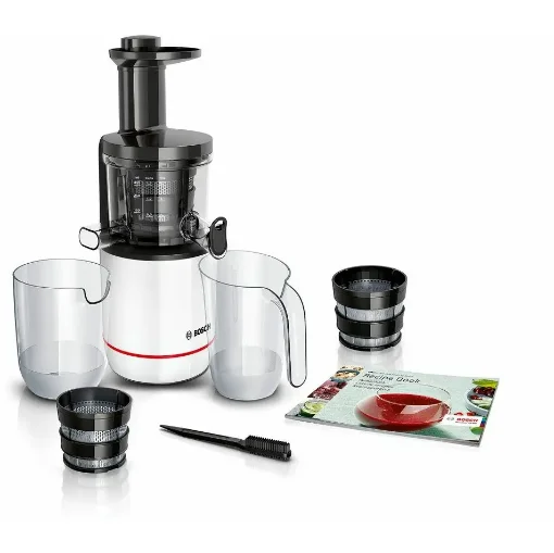Picture of Bosch MESM500W Juice Maker Slow Juicer 150 W Black, White - MESM500W
