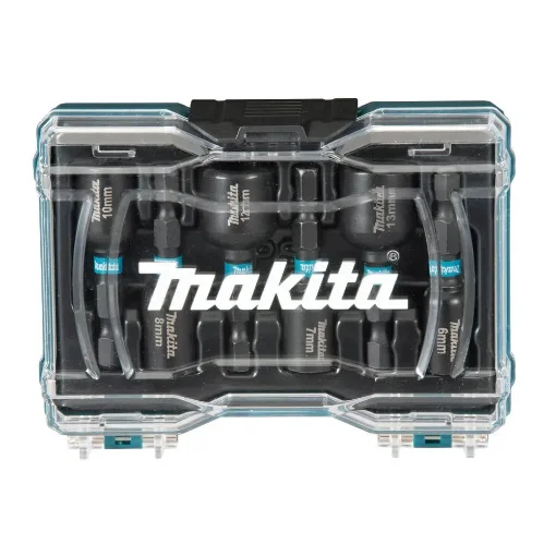 Picture of Makita Socket Set 1/4  50mm 6pcs. Impact Black - E-15768