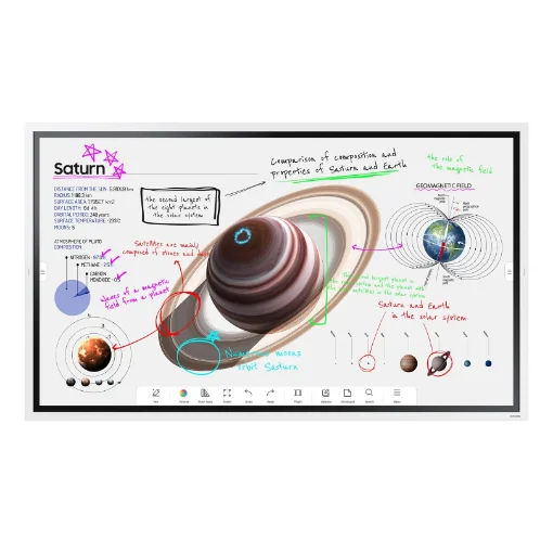 Picture of Samsung WM65B Interactive Whiteboard 165.1 Cm (65") 3840 X 2160 Pixels Touchscreen Grey, White - LH65WMBWBGCXEN