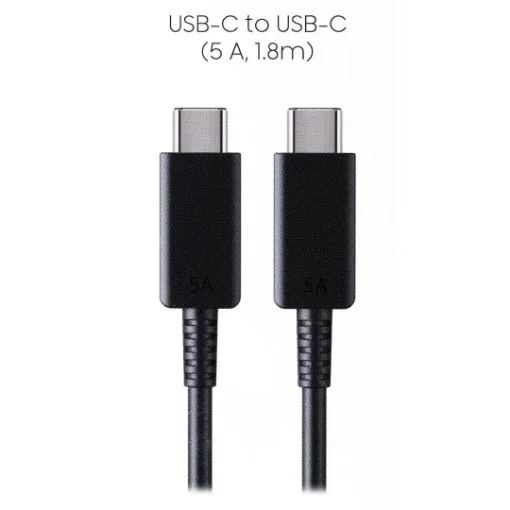 Picture of Samsung EP-DX510JBEGEU Usb Cable 1.8 M Usb C Black - EP-DX510JBEGEU