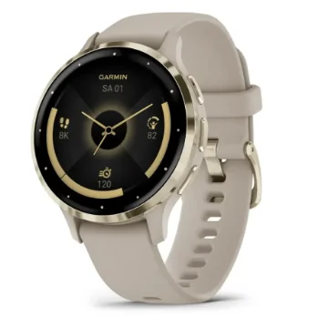 Picture of Garmin Venu 3S 3.05 Cm (1.2") Amoled 41 Mm Digital 390 X 390 Pixels Touchscreen Gold, Grey Wi-Fi Gps (Satellite) - 010-02785-02