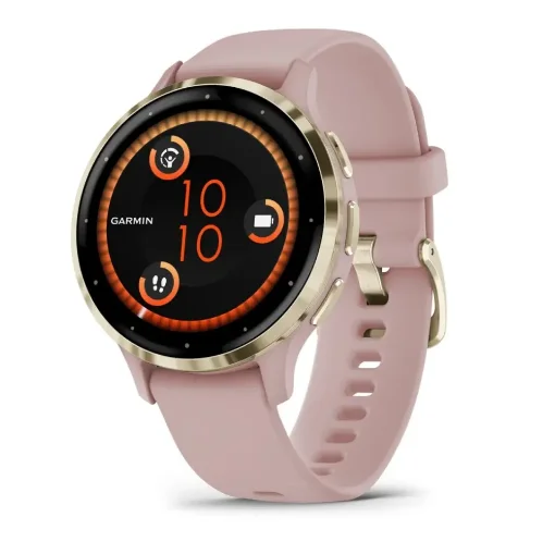 Picture of Garmin Venu 3S 3.05 Cm (1.2") Amoled 41 Mm Digital 390 X 390 Pixels Touchscreen Gold, Rose Wi-Fi Gps (Satellite) - 010-02785-03