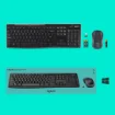 Picture of Logitech 920-004508 Keyboard Mouse Included Home Rf Wireless Qwerty Us International Black - 920-004508