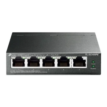 Picture of Tp-Link 5-Port Gigabit Easy Smart Poe Switch with 4-Port Poe+ - TL-SG105PE