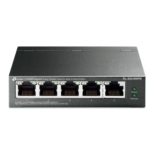 Picture of Tp-Link 5-Port Gigabit Easy Smart Poe Switch with 4-Port Poe+ - TL-SG105PE