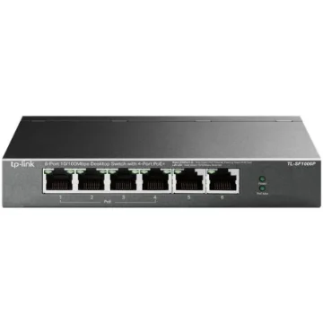 Picture of Tp-Link TL-SF1006P Network Switch Unmanaged Fast Ethernet (10/100) Power Over Ethernet (Poe) Black - TL-SF1006P