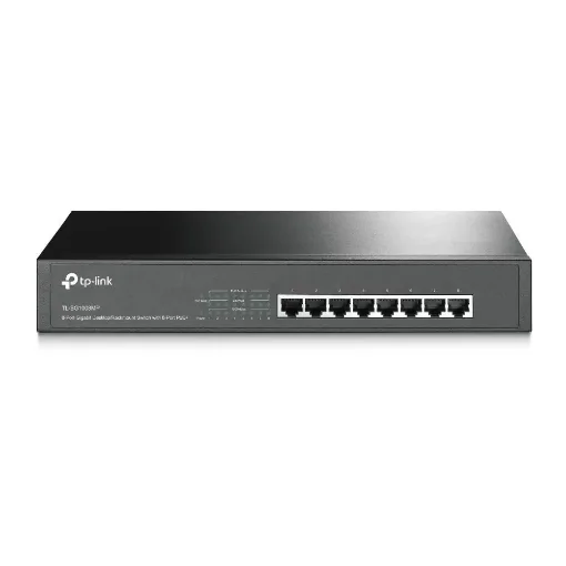 Picture of Tp-Link TL-SG1008MP Network Switch Unmanaged Gigabit Ethernet (10/100/1000) Power Over Ethernet (Poe) Black - TL-SG1008MP