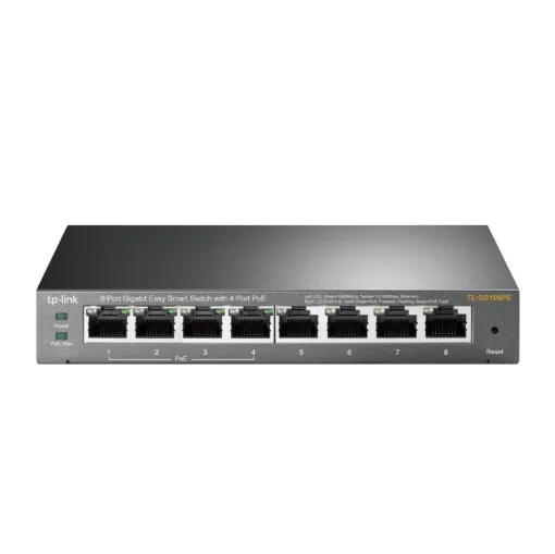 Picture of Tp-Link TL-SG108PE Network Switch Managed L2 Gigabit Ethernet (10/100/1000) Power Over Ethernet (Poe) Black - TL-SG108PE