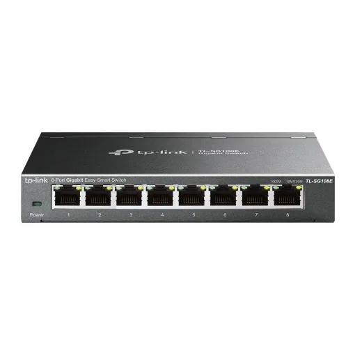 Picture of Tp-Link TL-SG108E Network Switch Managed L2 Gigabit Ethernet (10/100/1000) Black - TL-SG108E