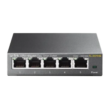 Picture of Tp-Link TL-SG105E Network Switch Managed L2 Gigabit Ethernet (10/100/1000) Black - TL-SG105E