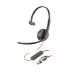 Picture of Poly Blackwire 3210 Monaural Usb-C Black Headset +Usb-C/A Adapter (Bulk) - 8X2j8a6