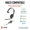 Picture of Poly Blackwire 5210 Monaural Usb-C Headset +3.5mm Plug +Usb-C/A Adapter - 8X230aa