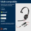 Picture of Poly Blackwire 5210 Monaural Usb-C Headset +3.5mm Plug +Usb-C/A Adapter - 8X230aa