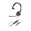 Picture of Poly Blackwire 3315 Monaural Microsoft Teams Certified Usb-C Headset +3.5mm Plug +Usb-C/A Adapter - 8X218aa