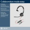 Picture of Poly Blackwire 3310 Monaural Microsoft Teams Certified Usb-C Headset +Usb-C/A Adapter - 8X216aa