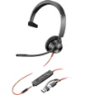 Picture of Poly Blackwire 3315 Monaural Usb-C Headset +3.5mm Plug +Usb-C/A Adapter - 8X217aa