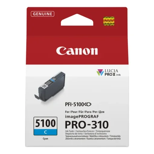 Picture of Canon Pfi-5100 C Ink Cartridge 1 Pc(S) Original Cyan - 6953C001