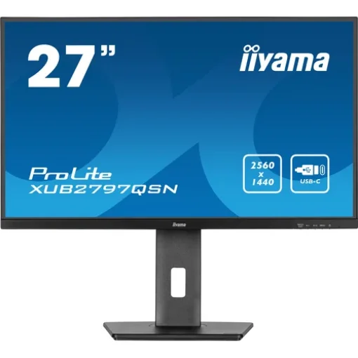 Picture of Iiyama Prolite 27’’ Qhd Ips Technology Panel with Usb-C Dock and RJ45 (Lan) - XUB2797QSN-B2