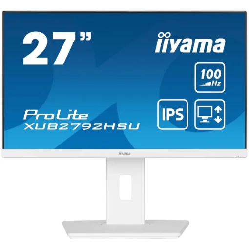 Picture of Iiyama Prolite 27” Ips Technology Panel with Height Adjustable Stand and 100Hz Refresh Rate - XUB2792HSU-W6