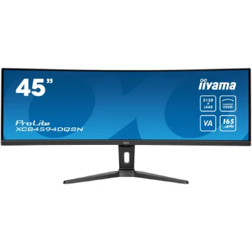 Picture of Iiyama G-Master 45’’ Dual Qhd Va Panel with Kvm Switch, Usb-C Dock and RJ45 (Lan) and Height Adjustable Stand - XCB4594DQSN-B1