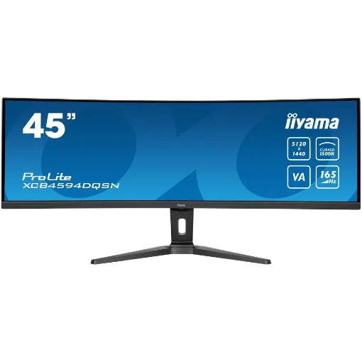 Picture of Iiyama G-Master 45’’ Dual Qhd Va Panel with Kvm Switch, Usb-C Dock and RJ45 (Lan) and Height Adjustable Stand - XCB4594DQSN-B1
