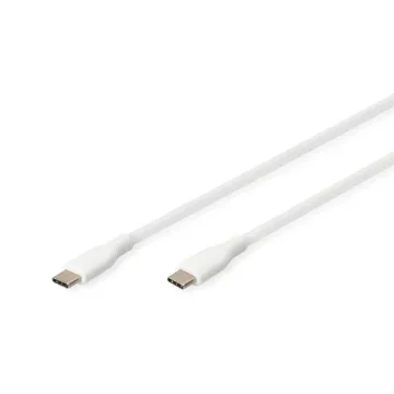 Picture of Digitus Usb-C Silicone Connection Cable, 1m, White - Ak-300341-010-W