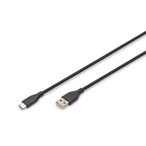 Picture of Digitus Usb-C Silicone Connection Cable, 1m, Black - Ak-300340-010-S