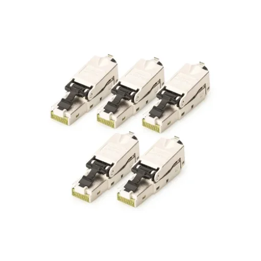 Picture of Digitus Cat 6A Field Termination Plug, Stp with Dust Cap, Bend Relief - 5 Pcs. - Dn-93631-5