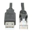 Picture of Eaton - Tripp Lite U009-006-RJ45-X Usb-A To RJ45 Rollover Console Cable (M/M) - Cisco Compatible, 250 Kbps, 6 Ft. (1.83 M), Black - U009-006-RJ45-X