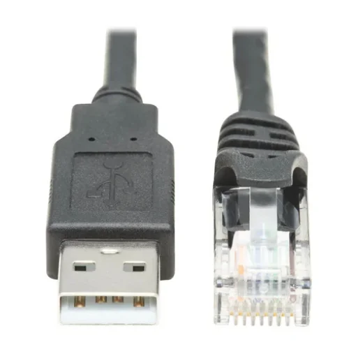 Picture of Eaton - Tripp Lite U009-006-RJ45-X Usb-A To RJ45 Rollover Console Cable (M/M) - Cisco Compatible, 250 Kbps, 6 Ft. (1.83 M), Black - U009-006-RJ45-X