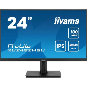 Picture of Iiyama Prolite 24” Ips Technology Panel with Usb Hub and 100Hz Refresh Rate - XU2492HSU-B6