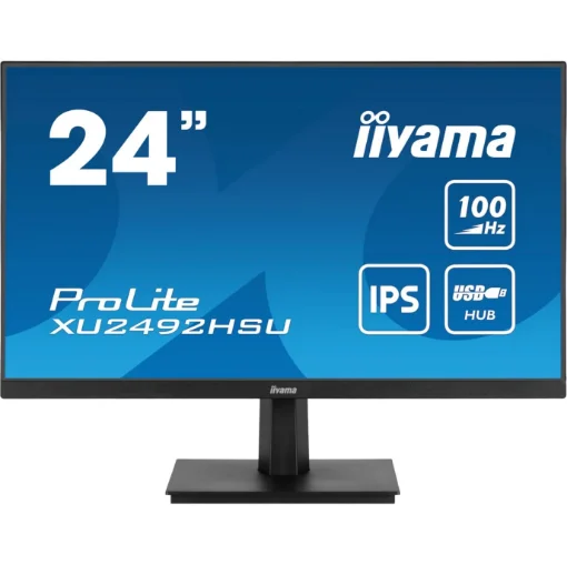 Picture of Iiyama Prolite 24” Ips Technology Panel with Usb Hub and 100Hz Refresh Rate - XU2492HSU-B6