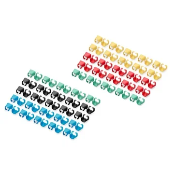 Picture of Digitus Color Clips for Patch Cable -Mixed (20 Pcs. in Each Red, Green, Blue, Yellow, Black) - A-Cc-M