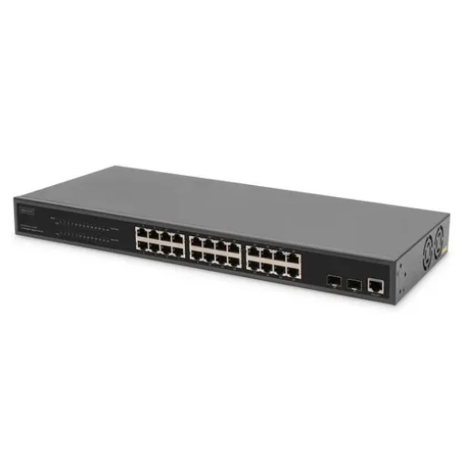 Picture of Digitus 24-Port Gigabit Poe Networkswitch,19 Zoll, L2 Managed,2 Uplink Ports, Sfp, 430 W, Af/At - Dn-95359