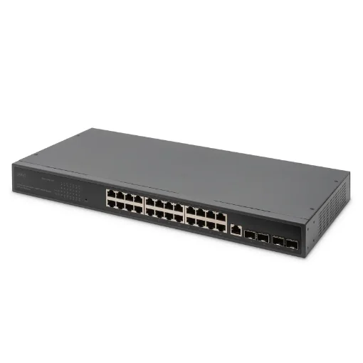 Picture of Digitus 24 Port 10/100/1000 + 4SFP+ Uplink Switch, 19", L2+ Features - Dn-80223