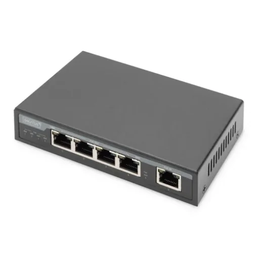 Picture of Digitus 4 Port Gigabit 4PPoE Extender, 802.3at, 60 W - Dn-95128-1