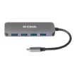 Picture of D-Link Usb-C To 4-Port Usb 3.0 Hub with Power Delivery - Dub-2340