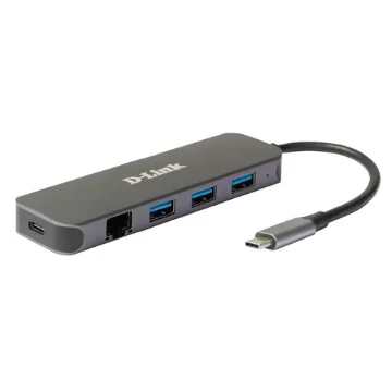 Picture of D-Link 5-In-1 Usb-C Hub with Gigabit Ethernet/Power Delivery - Dub-2334