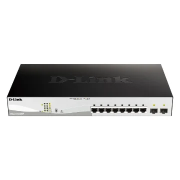 Picture of D-Link DGS-1210-10MP Managed L2 Gigabit Ethernet (10/100/1000) Power Over Ethernet (Poe) Black, Grey - DGS-1210-10MP/E