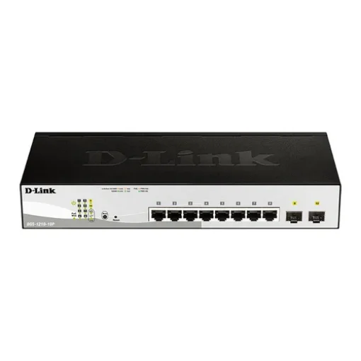Picture of D-Link DGS-1210-10P Managed L2 Gigabit Ethernet (10/100/1000) Power Over Ethernet (Poe) 1U Black - DGS-1210-10P/E