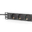 Picture of Digitus 10” Socket Strip with Aluminum Profile, 4-Way Safety Sockets - Dn-95418